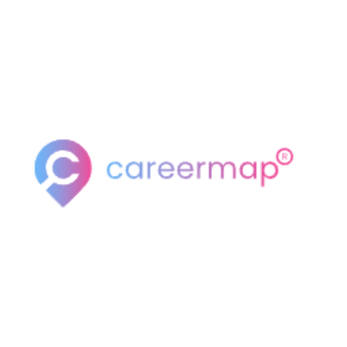 Careermap logo with gradient text and a location pin icon featuring a stylised "C".