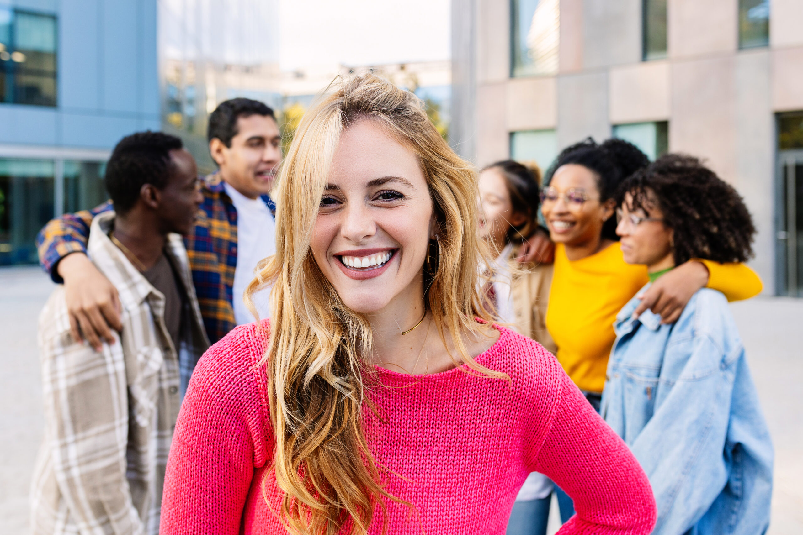 people waiting in line for job interview
