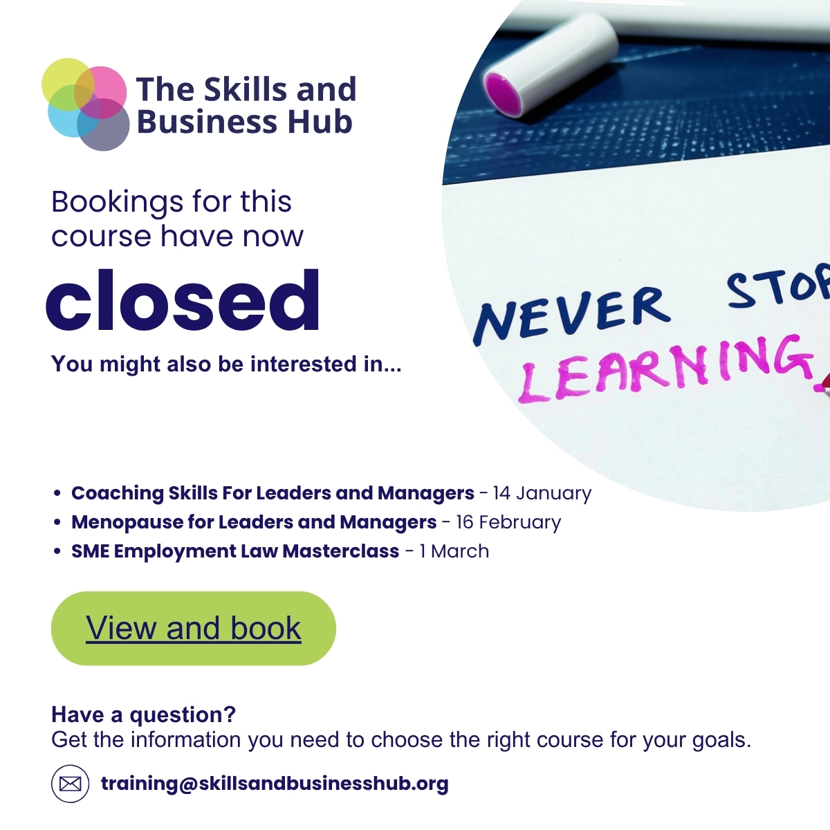 Menopause Training closed (1) coaching skills popup
